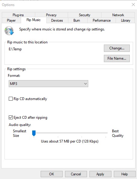 MP3 Windows Media Player