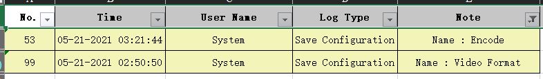Log file screen cap