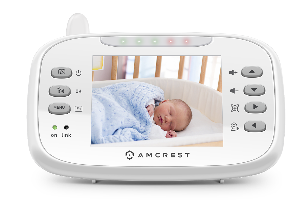 ANMEATE Baby Monitor with Remote Pan-Tilt-Zoom Camera, 3.5 Large Display  Video Baby Monitor with Camera and Audio ,Infrared Night Vision ,Two Way  Talk , Room Temperature, Lullabies and 960ft Range black 