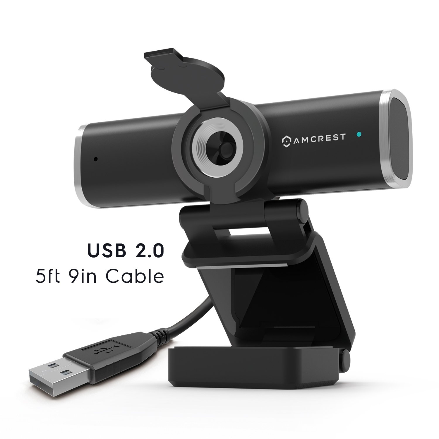 Webcam with Microphone,1080P Webcam USB Web Camera for Desktop & Computer,HD Web Cam Video Camera with Privacy Cover & Tripod,Laptop Desktop PC Camera for Video Conference Recording Streaming Black 