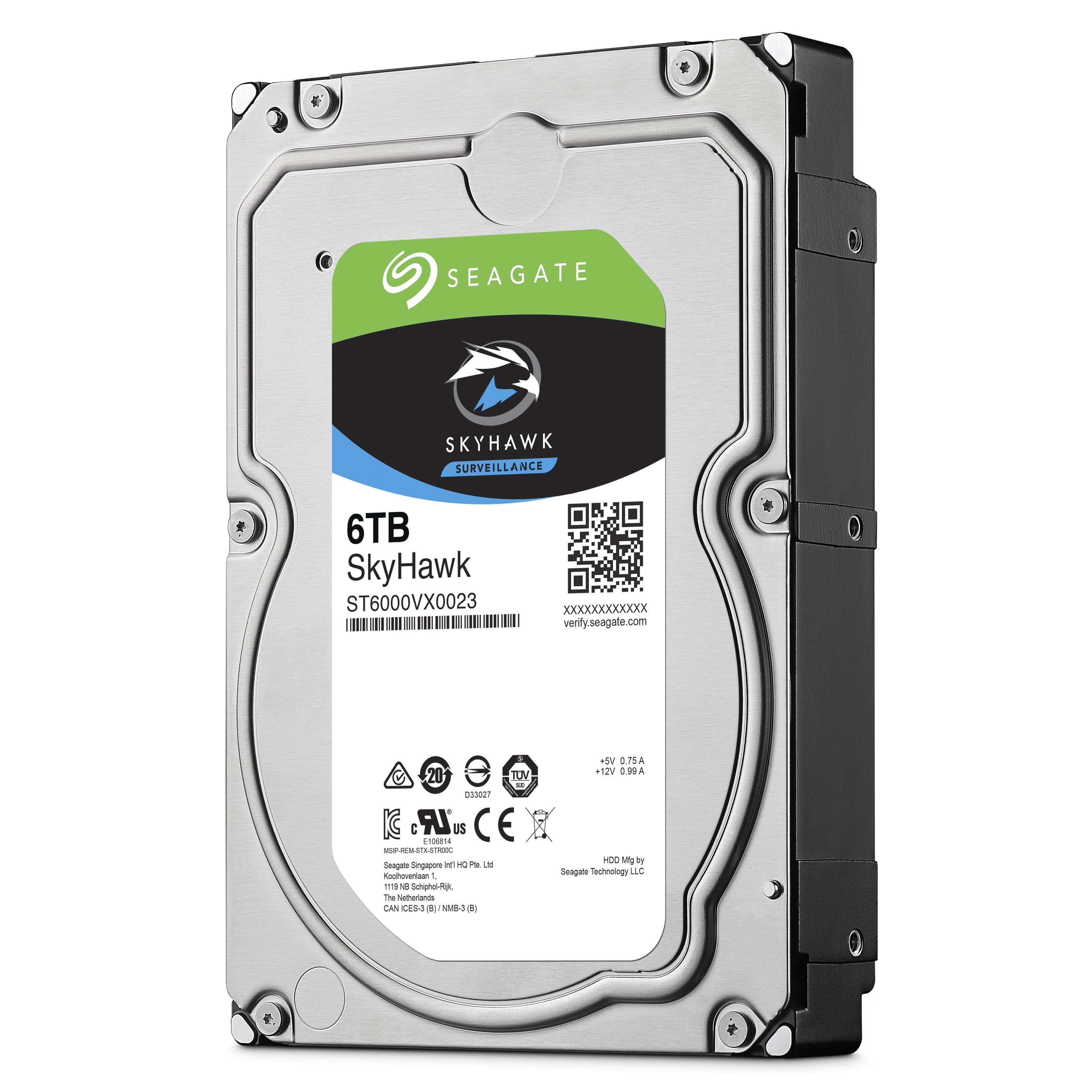 SkyHawk 6TB Surveillance Hard Drive - SATA 6Gb/s 64MB 3.5-Inch Drive (ST6000VX0023)