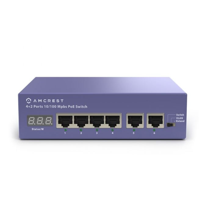 Amcrest AMPS5E4P-AT-65 5-Port PoE+ Power Over Ethernet PoE Switch