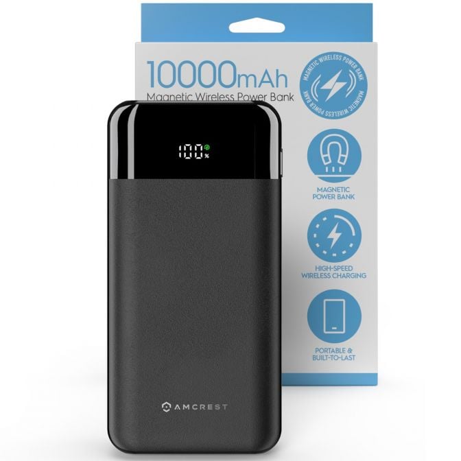 Amcrest USB C Power Bank, 10,000mAh Portable Charger USB C, Power Bank Fast  Charging 10W