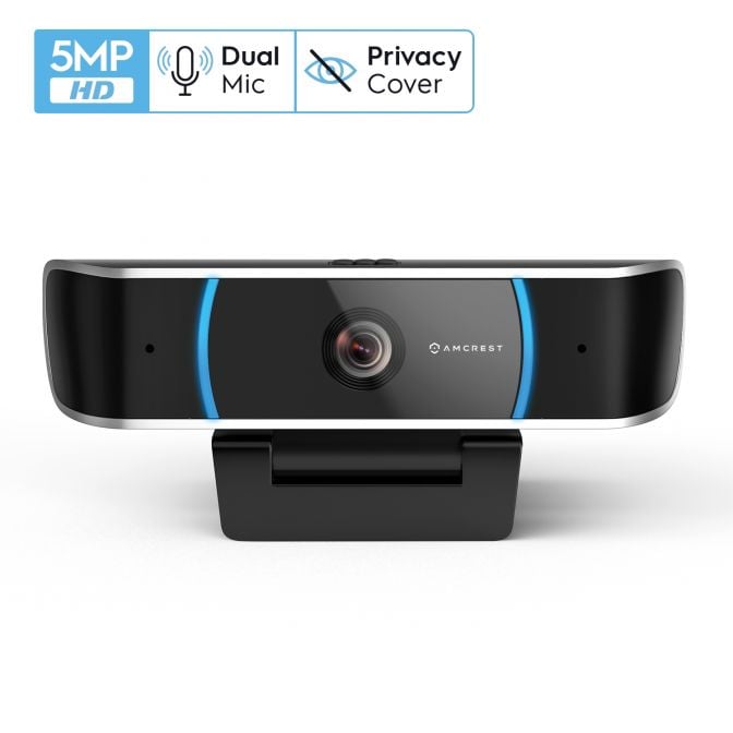 Amcrest 5-Megapixel Webcam with Microphone, Web Cam USB Camera, Computer HD  Streaming Webcam for PC Desktop & Laptop w/Mic, Wide Angle Lens & Large  Sensor for Superior Low Light (AWC5100)