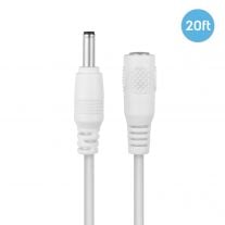 Amcrest Universal 5V DC Extension Cable Power AC Adapter 20FT White (20FTEXTW-5V)
