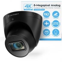 Amcrest 4K Dome Analog Security Camera Built in Mic Black AMC4KDM28-B-V3