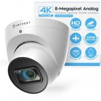 Amcrest 4K Dome Analog Security Camera 125° FOV White AMC4KDM28-W-V3