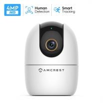 Amcrest SmartHome 4-Megapixel AI Human Detection, WiFi Camera Indoor, Dog Camera, Sound & Baby Monitor, Human & Pet Detection, Motion-Tracking, w/ 2-Way Audio, Pan/Tilt Wireless IP Camera, Night Vision, Smart Home ASH41-W