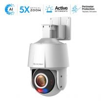 Amcrest 4MP Outdoor PTZ POE AI IP Camera Pan Tilt Zoom Security Speed Dome, Human Detection, 98ft Night Vision, Tripwire & Intrusion, POE (802.3at) IP4M-S2112EW-AI