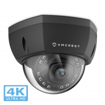 Amcrest UltraHD 4K (8MP) Dome POE IP Camera Security, 3840x2160, 98ft NightVision, 2.8mm Lens 112°, IP67 Weatherproof, IK10 Vandal Resistance, MicroSD Recording, Black (REP-IP8M-2493EB) (Certified Refurbished)