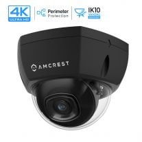 Amcrest UltraHD 4K (8MP) Dome POE IP Camera Security, 3840x2160, 98ft NightVision, 2.8mm Lens 105°, IP67 Weatherproof, IK10 Vandal Resistance, MicroSD Recording, Black (IP8M-2493EB-V2)