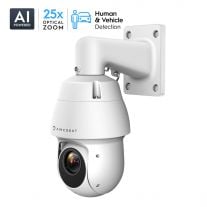 Amcrest 4K / 8MP Outdoor PTZ POE + IP Camera Pan Tilt Zoom (Optical 25x Motorized) Human and Vehicle Detection AI, Perimeter Protection, 328ft Night Vision POE+ (802.3at) IP8M-2899EW-AI