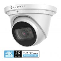 Amcrest 4K Optical Zoom IP PoE Turret Camera, IP67 White IP8M-MT2544EW