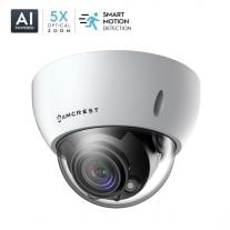 Amcrest 4K Optical Zoom AI POE Camera, Varifocal 8MP Outdoor POE IP Camera Dome, Face/Human/Vehicle Detection, 2.7mm~13.5mm Lens, IP67, 5X Optical Zoom, (IP8M-VD2893EW-AI)