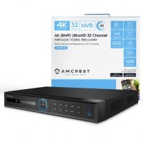 Amcrest 4K 32CH NVR No PoE Ports Supports up to 2x 10TB HDD NV5232