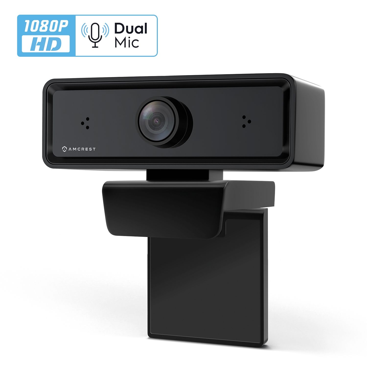 Amcrest ProStream 1080P Webcam with Microphone Web Cam USB Camera, Computer HD Webcam for PC Desktop & Laptop with Mic, Wide Angle Lens Sensor for Superior Low Light