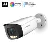 Amcrest Night Color AI Bullet IP PoE Camera w/ 164ft Full Color Nightvision, Security IP Camera Outdoor, Built-in Microphone, Face Detection, Human & Vehicle Detection, 4K@30fps IP8M-TB2886EW-AI