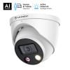Amcrest UltraHD 4MP AI Outdoor Security Turret PoE IP Camera, 4MP @25fps, 164ft Full Night Color Vision, Vehicle & Human Detection, Built-in Siren Alarm, Built in Microphone, IP4M-T1044EW-AI