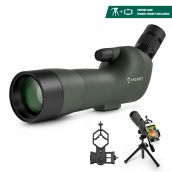 Amcrest Spotting Scope for Target Shooting w/ Tripod 20-60x60mm, Multi Coated Optical Lens, Waterproof, 36-19m/1000m, Telescope with Universal Smartphone Adapter (AMSS60-G)