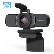 Amcrest ProHD Webcam with Privacy Cover, USB Webcam for Live Streaming, Desktop and Laptop Webcam, Built-in Mic, AWC201-B (Black)
