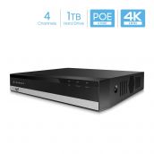 Amcrest 4K 4-Channel PoE NVR Pre-Installed 1TB Hard Drive NV2104E-1TB