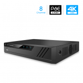 Amcrest NV4108E-A2 4K 8CH POE NVR (1080p/3MP/4MP/5MP/8MP) POE Network Video Recorder - Supports up to 8 x 8MP/4K IP Cameras, 8-Channel Power Over Ethernet Supports up to 10TB HDD (Not Included)