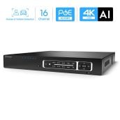 Amcrest 4K 16-Channel 16-Port PoE NVR HDD Not Included NV4416E-AI