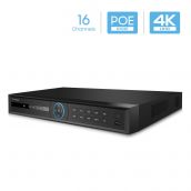 Amcrest 4K NV5216E-8P (16CH 1080P/3MP/4MP/5MP/6MP/4K/12MP) Network Video Recorder (8-Port PoE) - Supports up to 16 x 4K IP Cameras, Supports up to 2 x 10TB Hard Drives (Not Included)