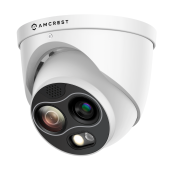 Amcrest UltraHD 4MP Hybrid Thermal Camera, AI Outdoor Security Turret PoE IP Camera, 98ft Nightvision, IVS, Fire Detection, Smoking Detection, Hot Trace, Built-in Mic, 4MP @25fps TC-1241EW-AI