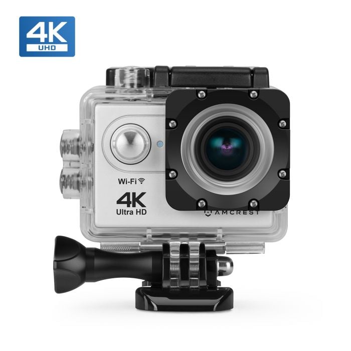 Mercury Represent spark Amcrest GO 4K Sports Action Camera 16MP Lens, Underwater Waterproof Camera,  170° Wide Angle WiFi Sports Cam with Remote 1 Battery and Mounting  Accessories Kit, AC4K-600
