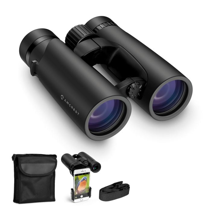 Amcrest 10x42 Roof Prism Binoculars for Adults, HD Professional Binoculars  for Bird Watching, Travel, Stargazing, Hunting, Concerts, Sports, BAK-4  Prisms, Smart Phone Adaptor for Photography