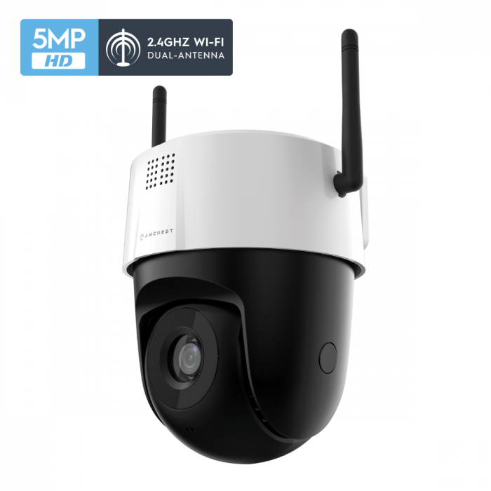 adjacent Loved one Innocence Amcrest 5MP UltraHD Mini PTZ AI Outdoor WiFi Camera, Security IP Camera  with Pan/Tilt, Two-Way Audio, Night Vision, Remote Viewing, 5-Megapixel,  Wide 81.2° FOV, IP5M-1190W (White)