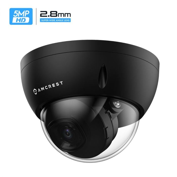 98ft NightVision Amcrest 5MP POE Camera IK10 Resistance IP5M-D1188EW-28MM IP67 Outdoor Vandal Dome Security POE IP Camera NVR Cloud Sold Separately 5-Megapixel MicroSD 256GB 2.8mm Lens 