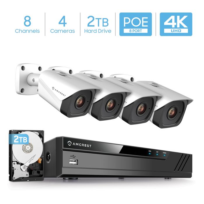 ANNKE 4K 16 Channel PoE NVR with 2TB Hard Drive Supports 4K/8MP/5MP/4MP/1080P HD PoE Camera Home Security Camera System Video Recorder 24/7 Surveillance Recording 
