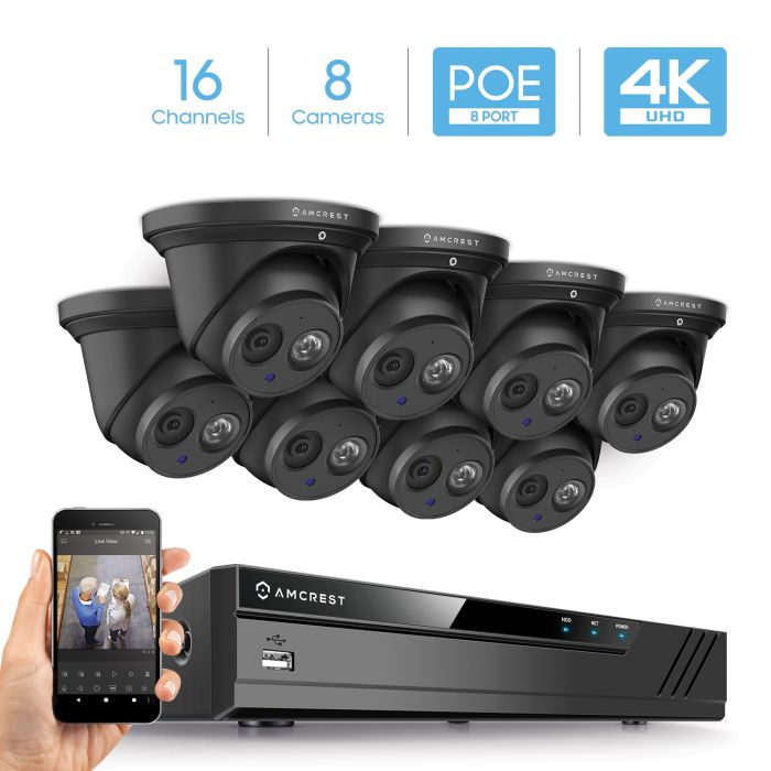 Supports up to 16 x 4K IP Cameras ANNKE 16CH 4K Network Video Recorder 16-Port PoE NVR Supports up to 6TB Hard Drive Not Included 720p/1080p/3MP/4MP/5MP/6MP/8MP/4K 